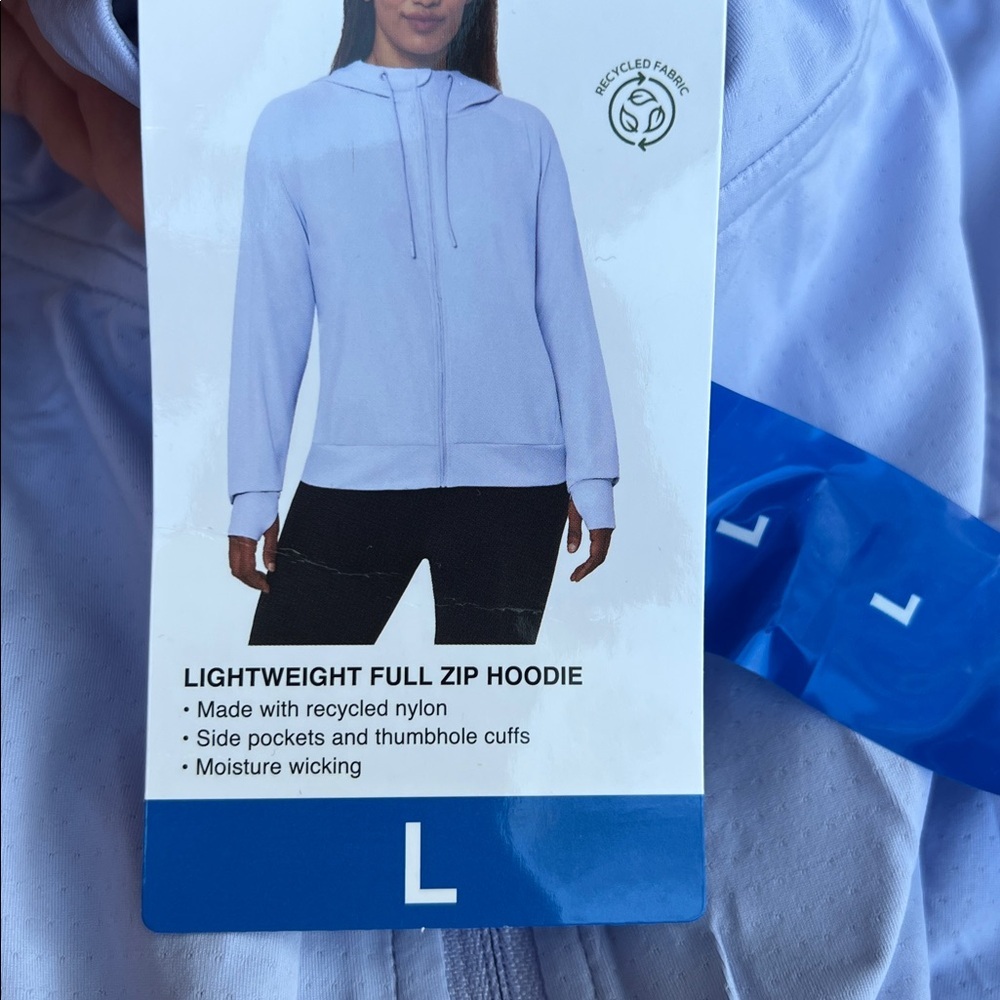 NWT Mondetta Women's Lightweight Full-Zip Hoodie‎ Purple L - Picture 5 of 5